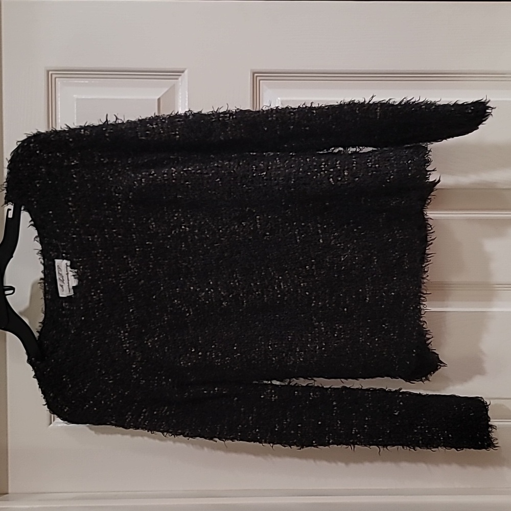 M.S.S.P. Black and Brown Fuzzy (Furry) Sweater